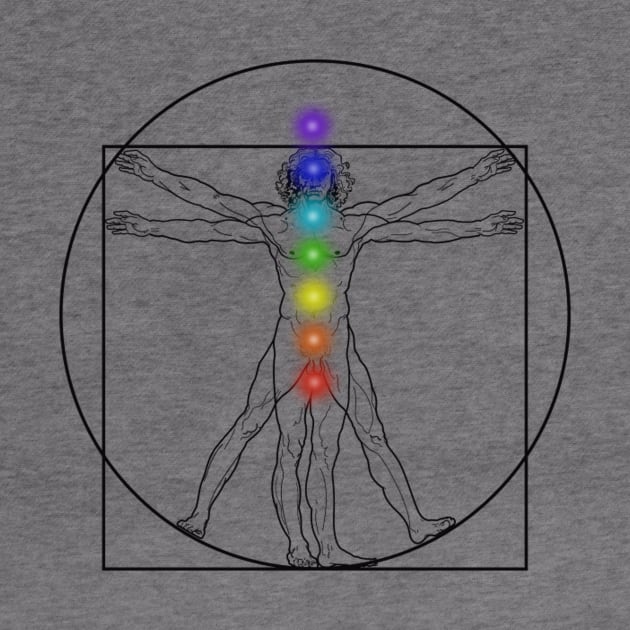 Vitruvian Man DaVinci Chakras Yoga Mediation by Chakra Shine